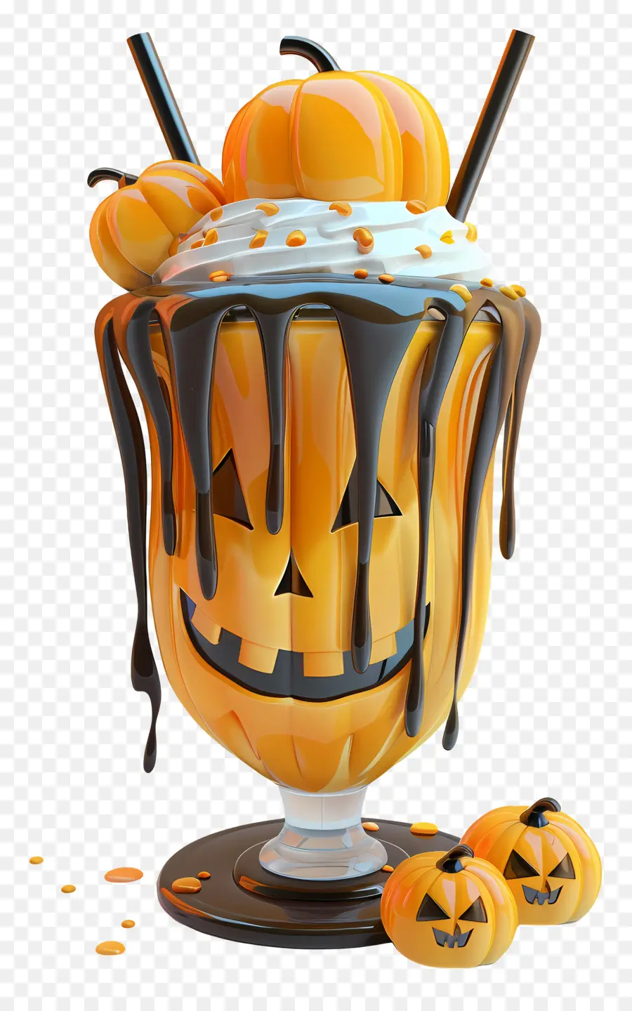 Milk Shake D'halloween，Milk Shake à La Citrouille PNG