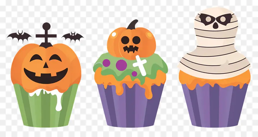 Petits Gâteaux D'halloween，Citrouille PNG