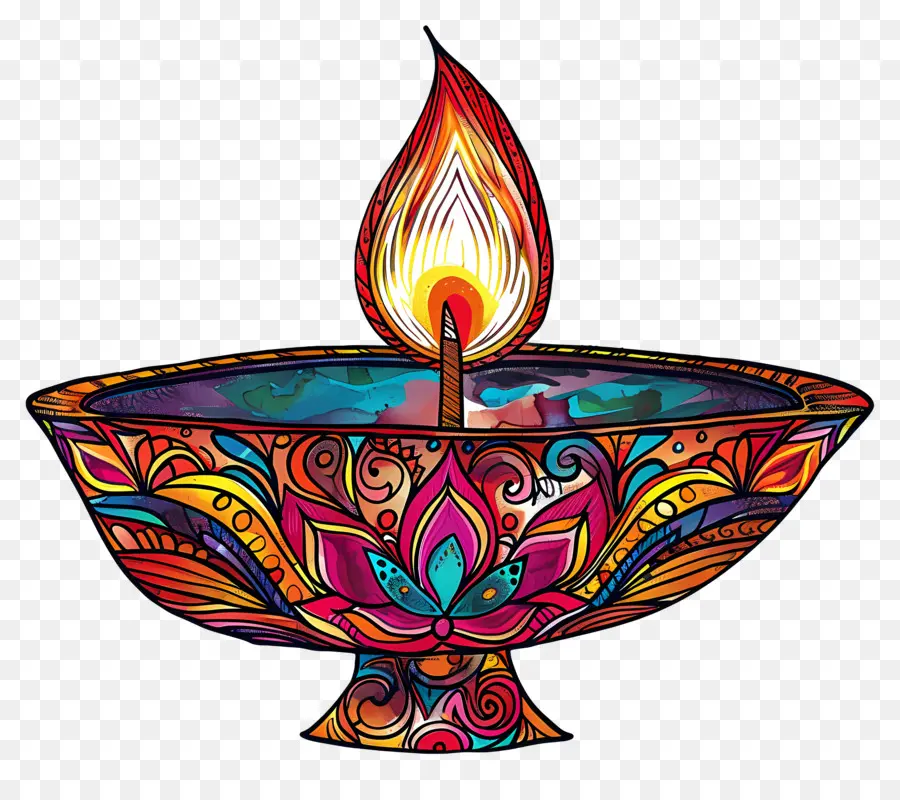 Diwali Diya，Diya Artistique PNG