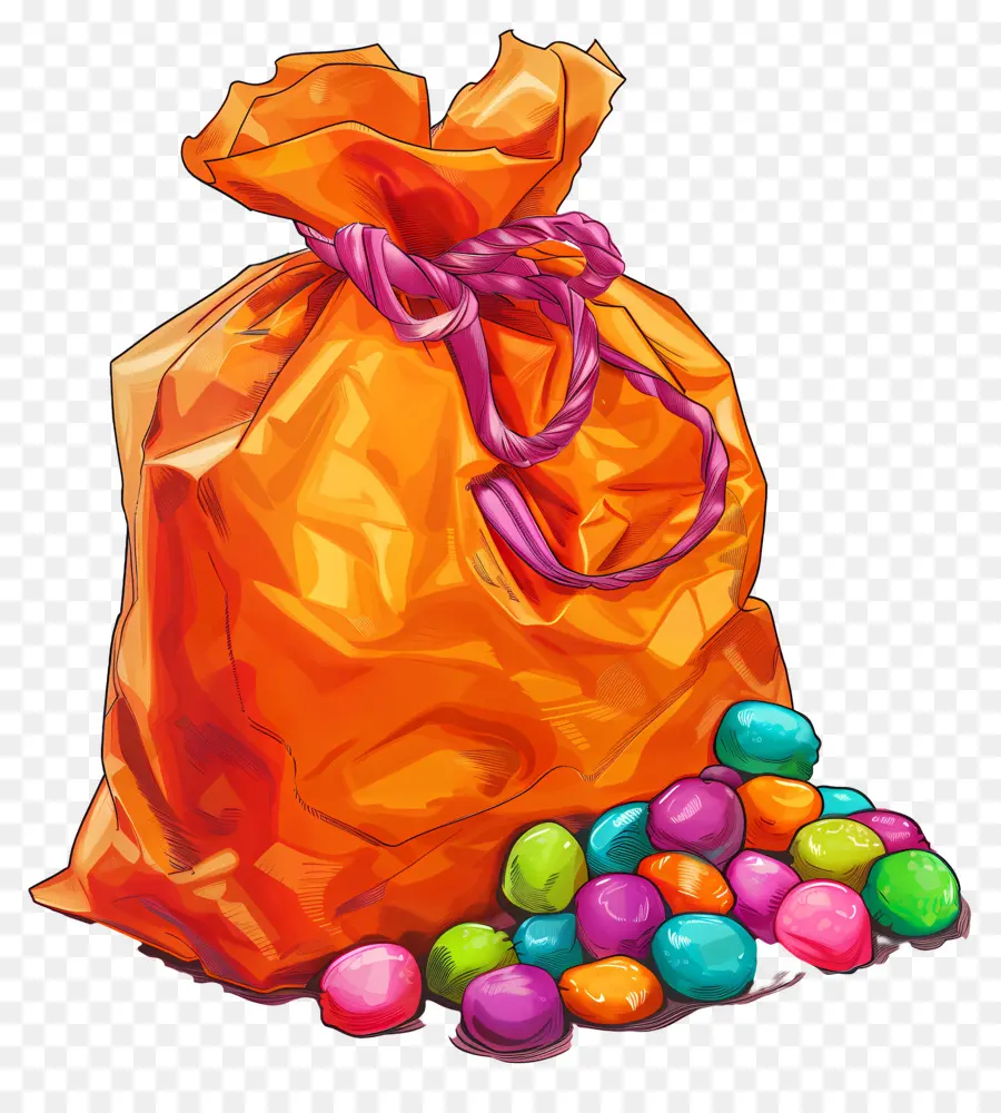 Sac De Bonbons，Coloré PNG