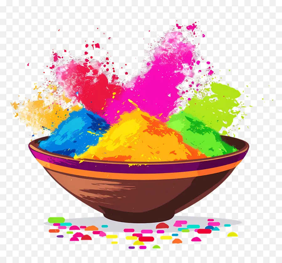 Fond De Holi，Poudres Colorées PNG