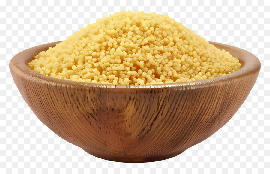 Cuisine Africaine，Couscous Dans Un Bol Noir PNG