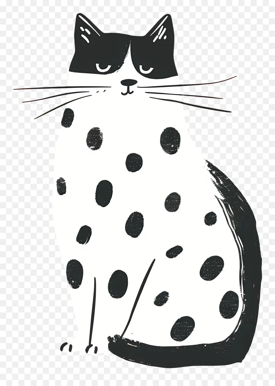 Chat Mignon，Chat Noir Et Blanc PNG