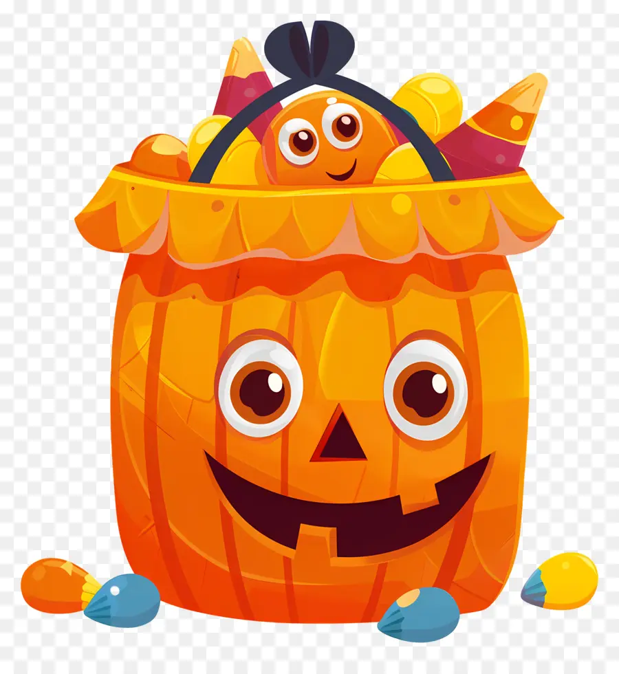 Panier D'halloween，Panier De Citrouille PNG