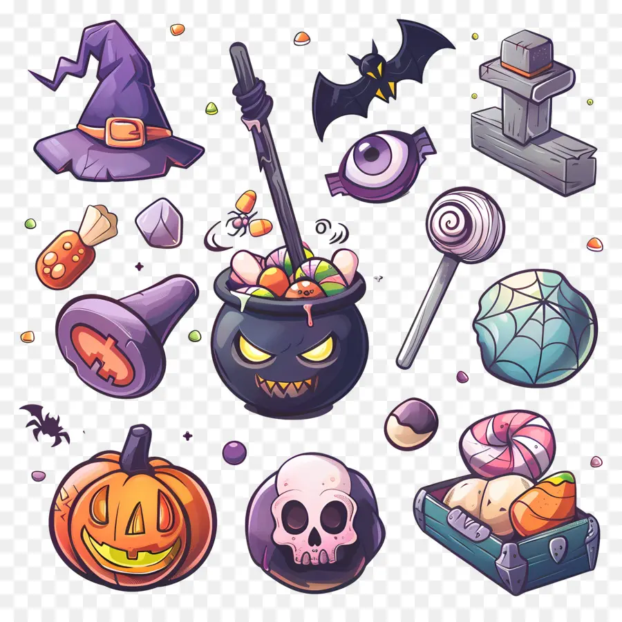 Fond D'halloween，Symboles D'halloween PNG