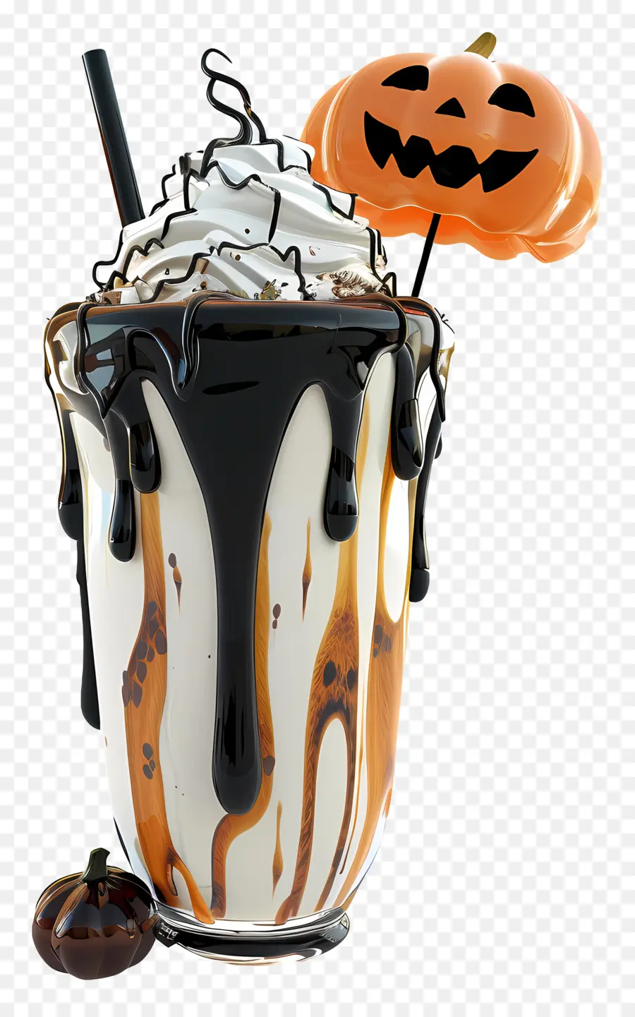 Milk Shake D'halloween，Milk Shake à La Citrouille PNG