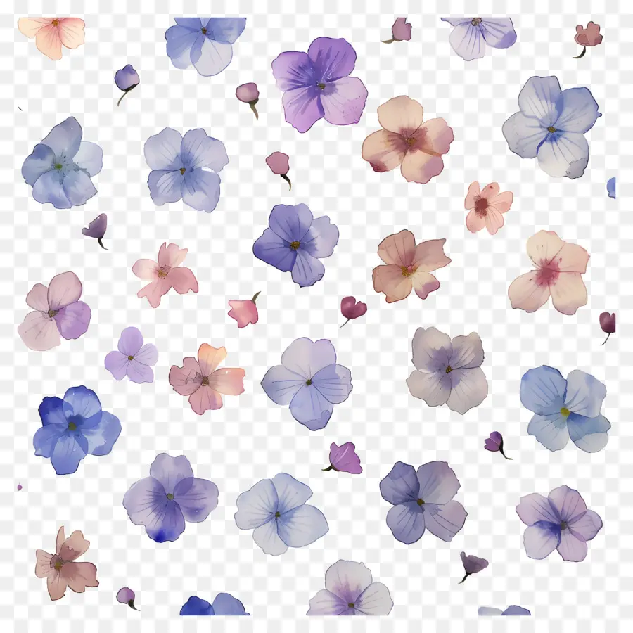 Fond De Fleurs，Fleurs Pastel PNG