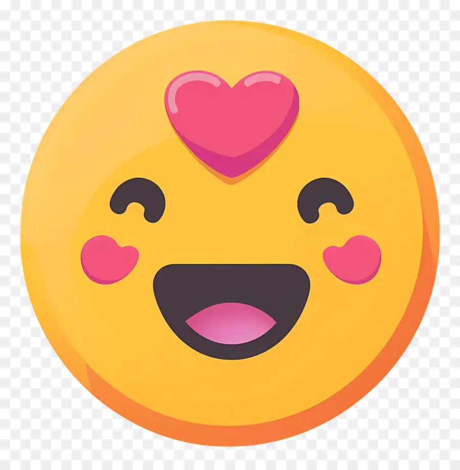 Bisou Smiley，Emoji Yeux De Coeur PNG