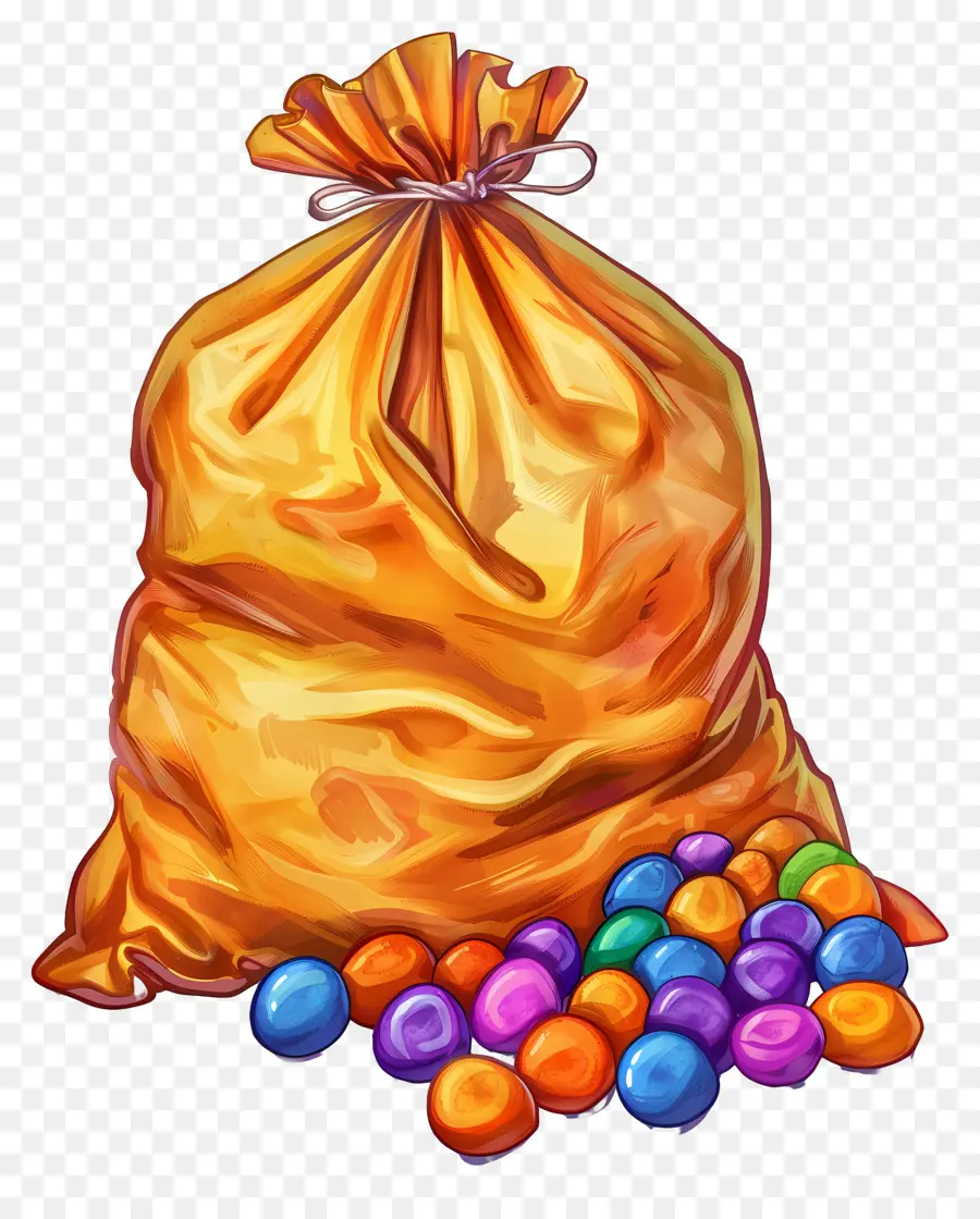 Sac De Bonbons，Coloré PNG