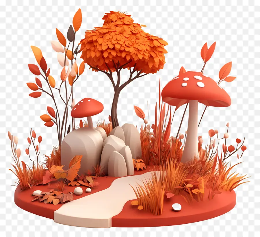 Nature D'automne，Diorama D'automne PNG