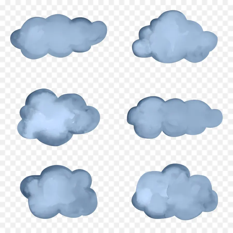 Nuages ​​aquarelle，Nuages ​​gris PNG