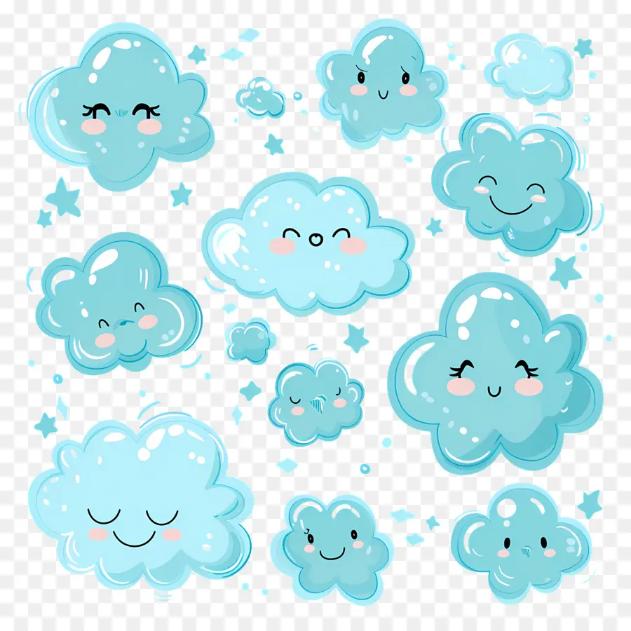 Nuage Mignon，Mignons Nuages ​​bleus PNG