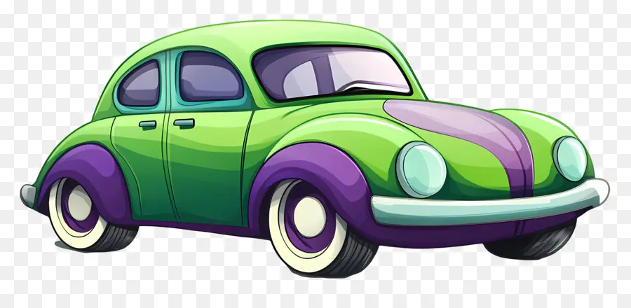 Voiture De Dessin Animé，Voiture Verte PNG