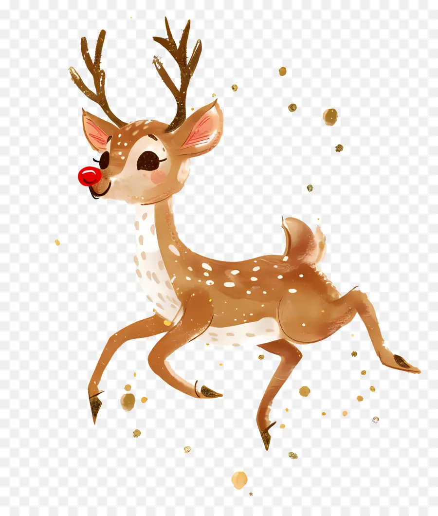 Cerf De Noël，Renne De Dessin Animé PNG