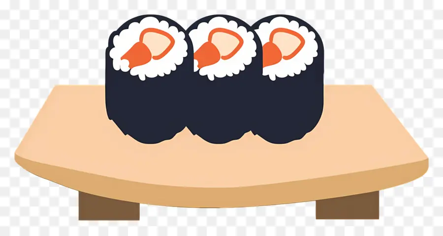 Rouleau De Sushi，Rouleaux De Sushi à Bord PNG