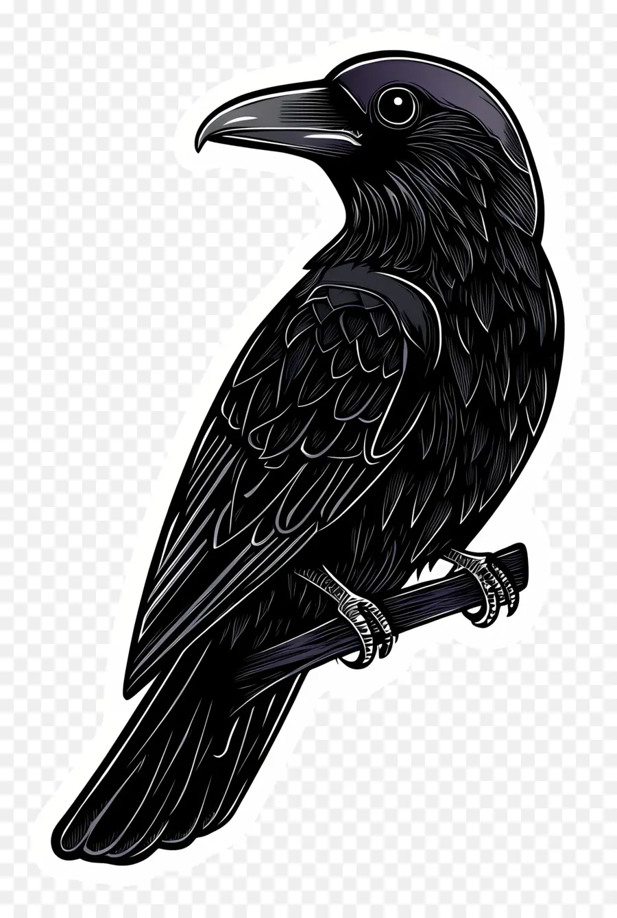 Corbeau Gothique，Corbeau Sur Branche PNG