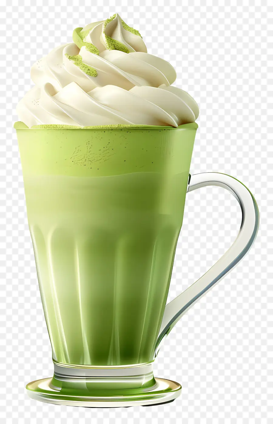 Matcha Latté，Grand Verre à Matcha PNG