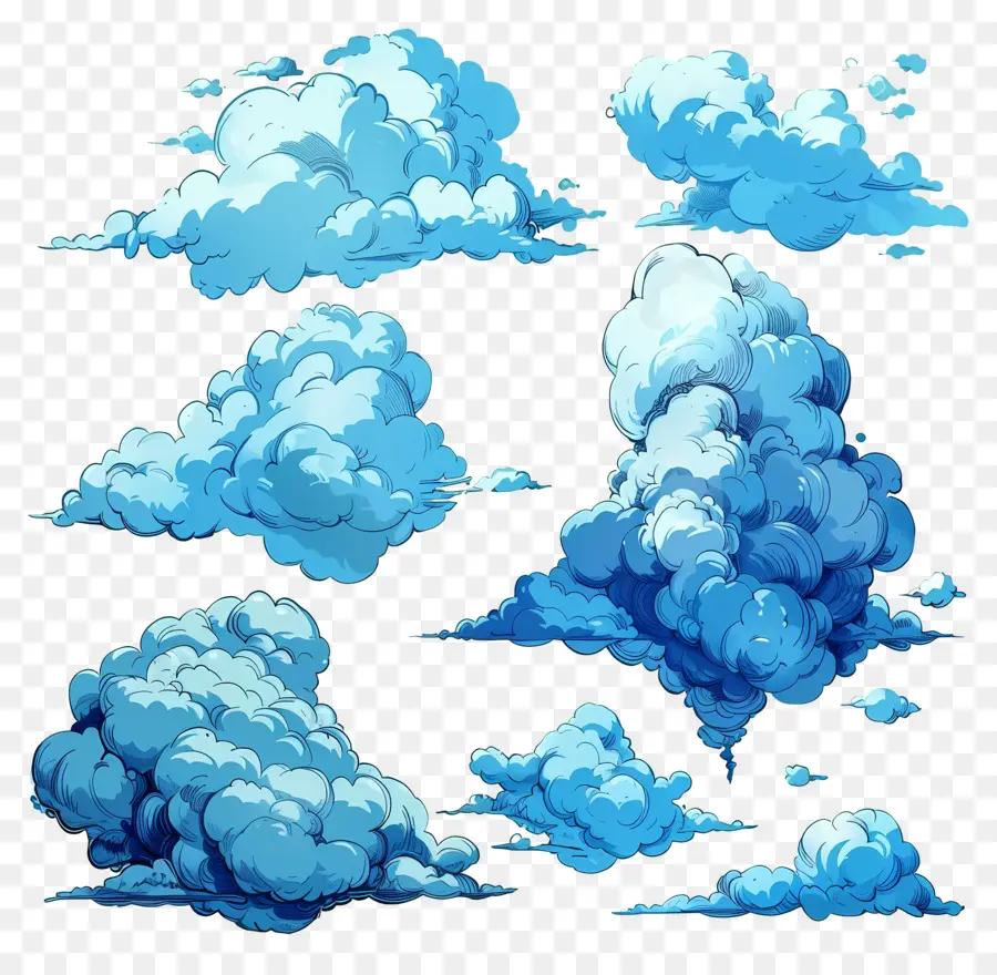 Nuages，Nuages ​​colorés PNG