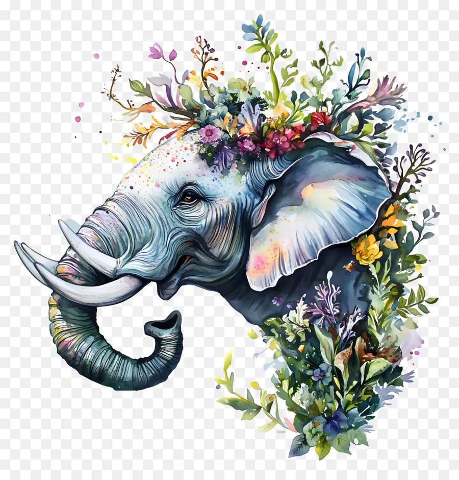 Éléphant Aquarelle，Éléphant PNG