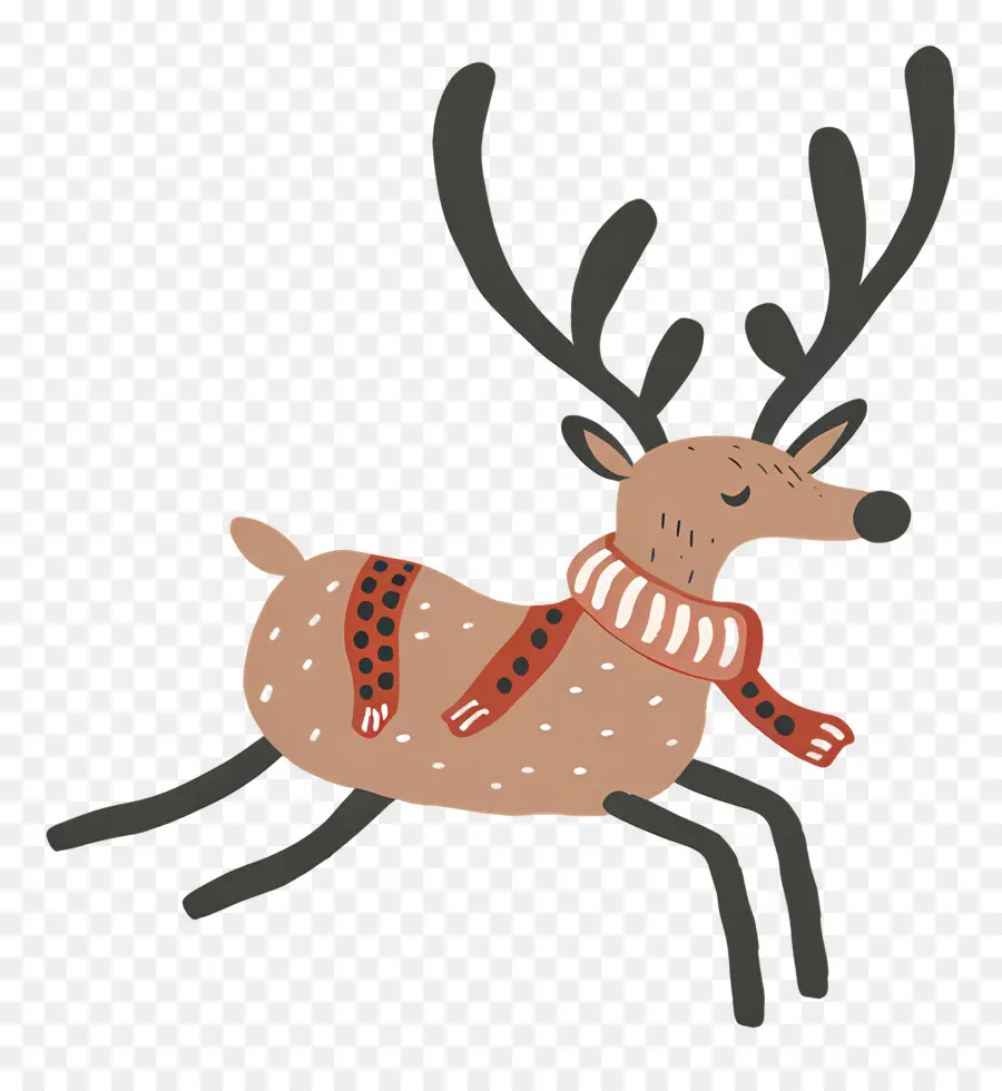 Cerf De Noël，Renne Minimaliste PNG