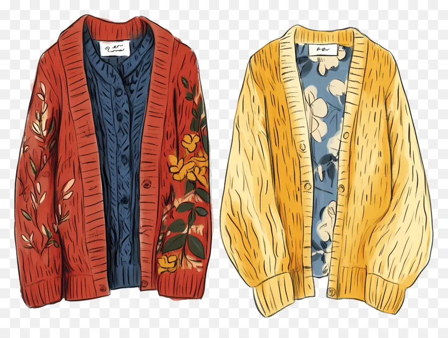 Cardigan，Cardigans à Motifs PNG