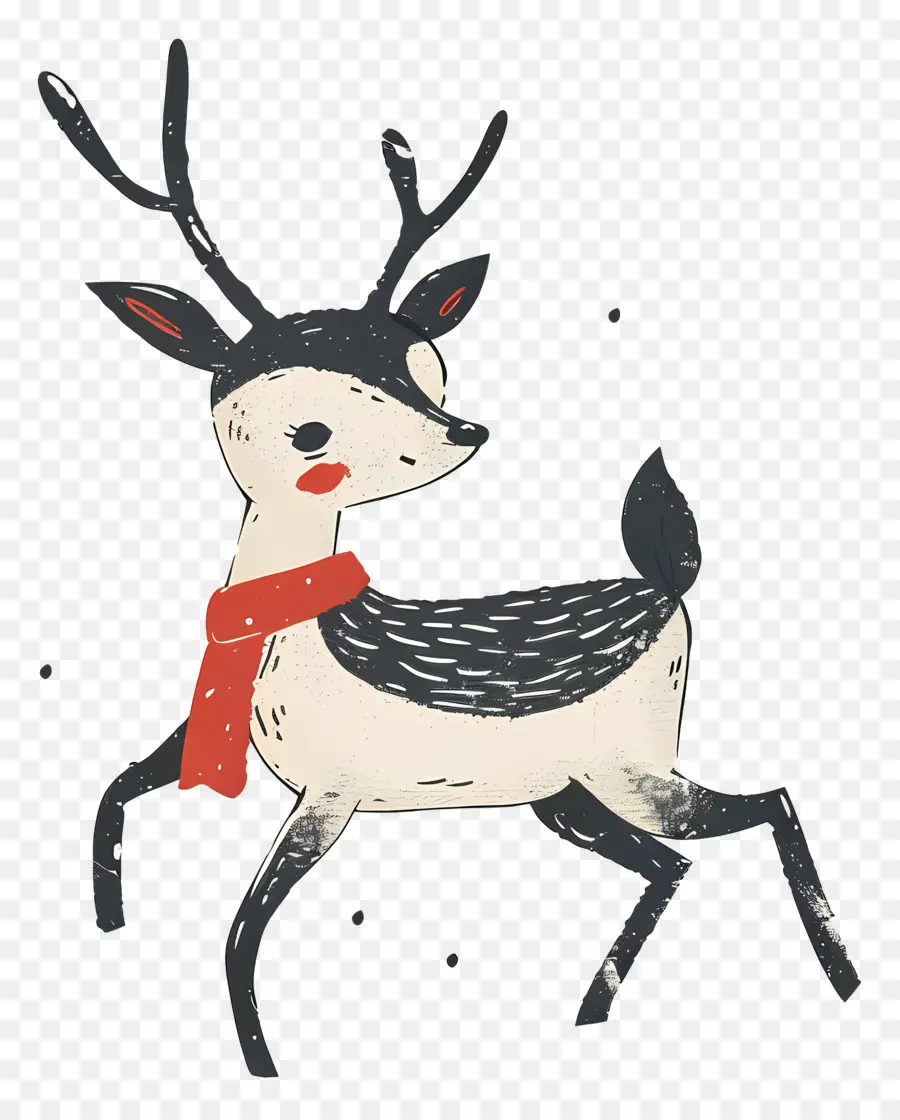 Cerf De Noël，Cerf Mignon PNG