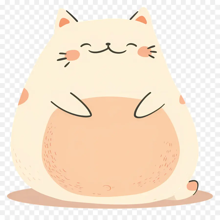 Chat Mignon，Chat Crème Avec Blush PNG