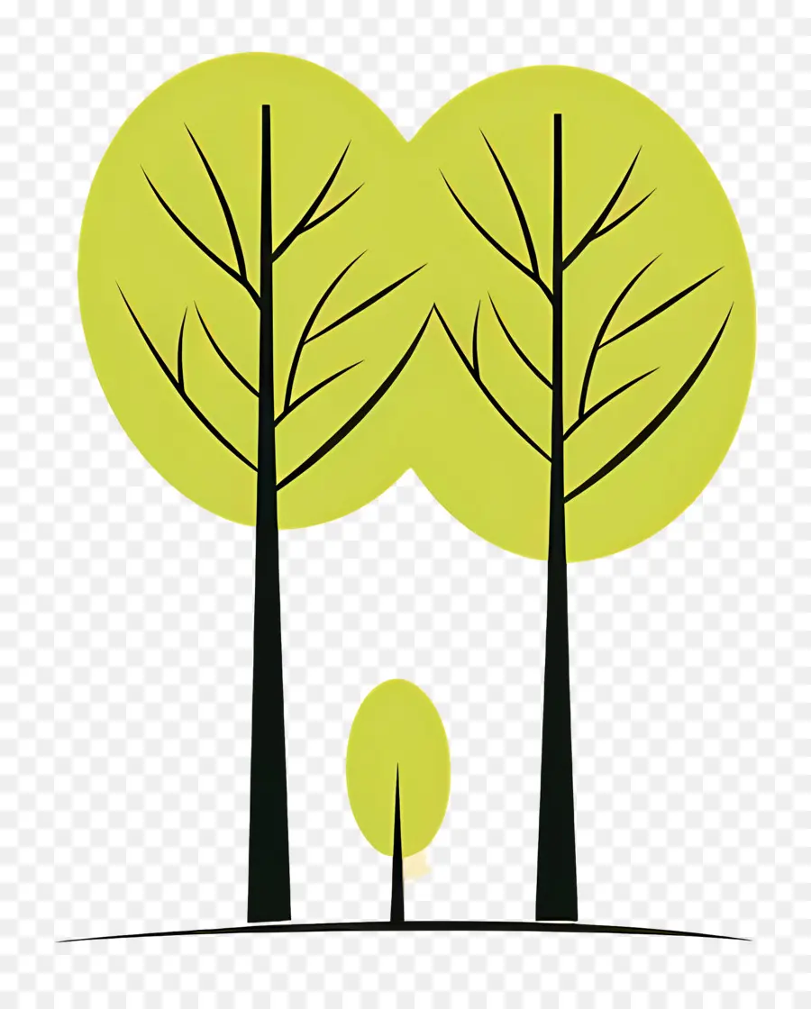 Arbre Minimaliste，Arbres Stylisés PNG