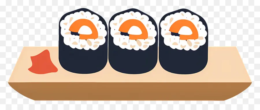 Rouleau De Sushi，Rouleaux De Sushi à Bord PNG