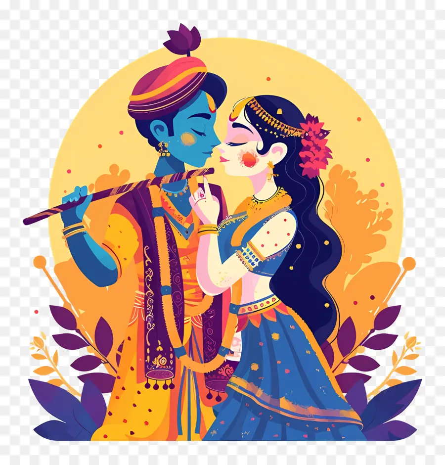 Couple De Mariage Indien，Illustration De Couple Mythique PNG