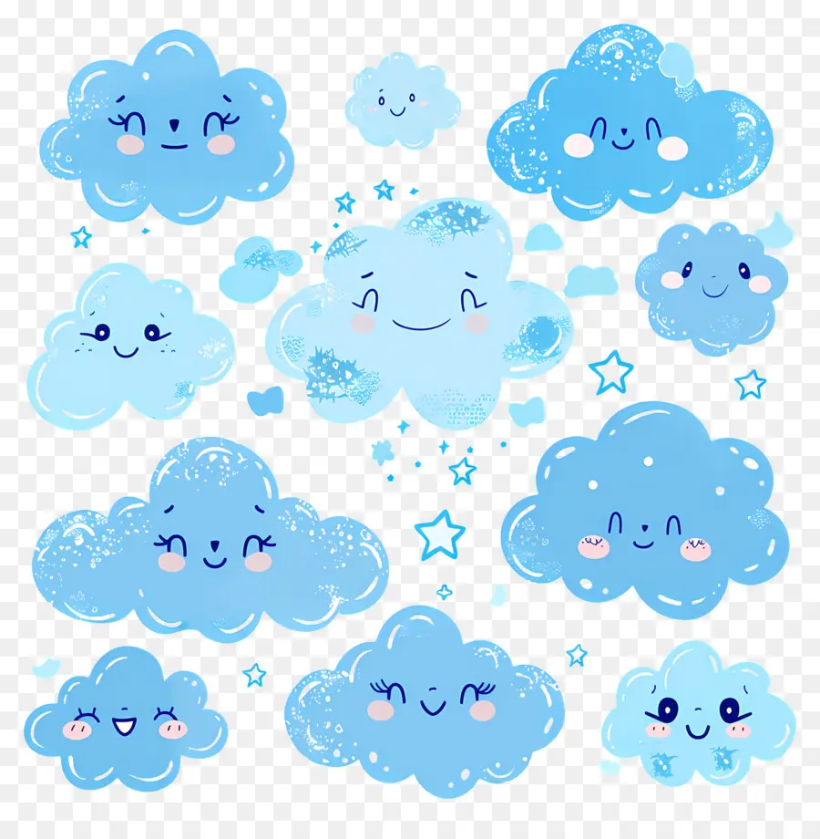 Nuage Mignon，Mignons Nuages ​​bleus PNG