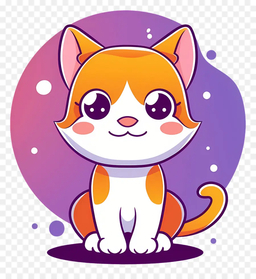 Dessin Animé De Chat，Chat Blanc Et Orange PNG