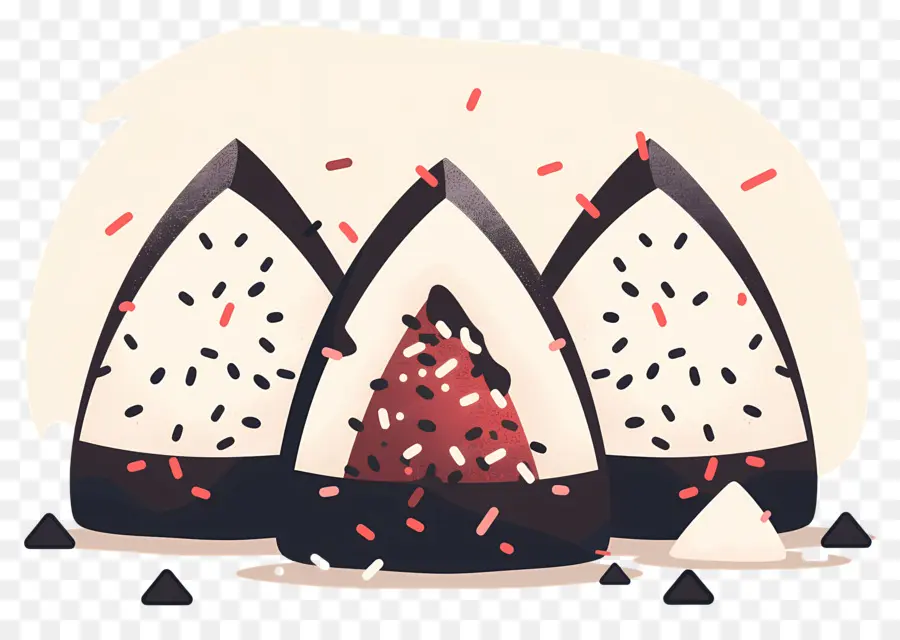 Umeboshi Onigiri，Illustration D'onigiri PNG