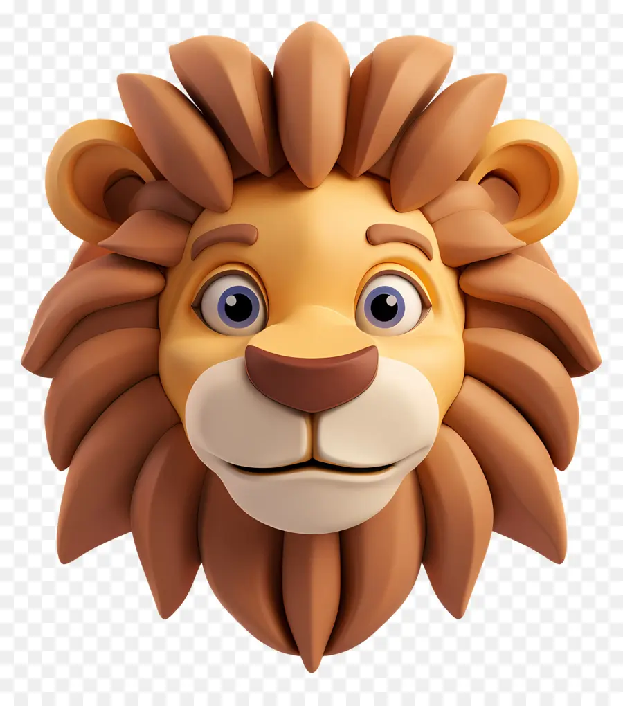 Visage De Lion De Dessin Animé，Lion PNG