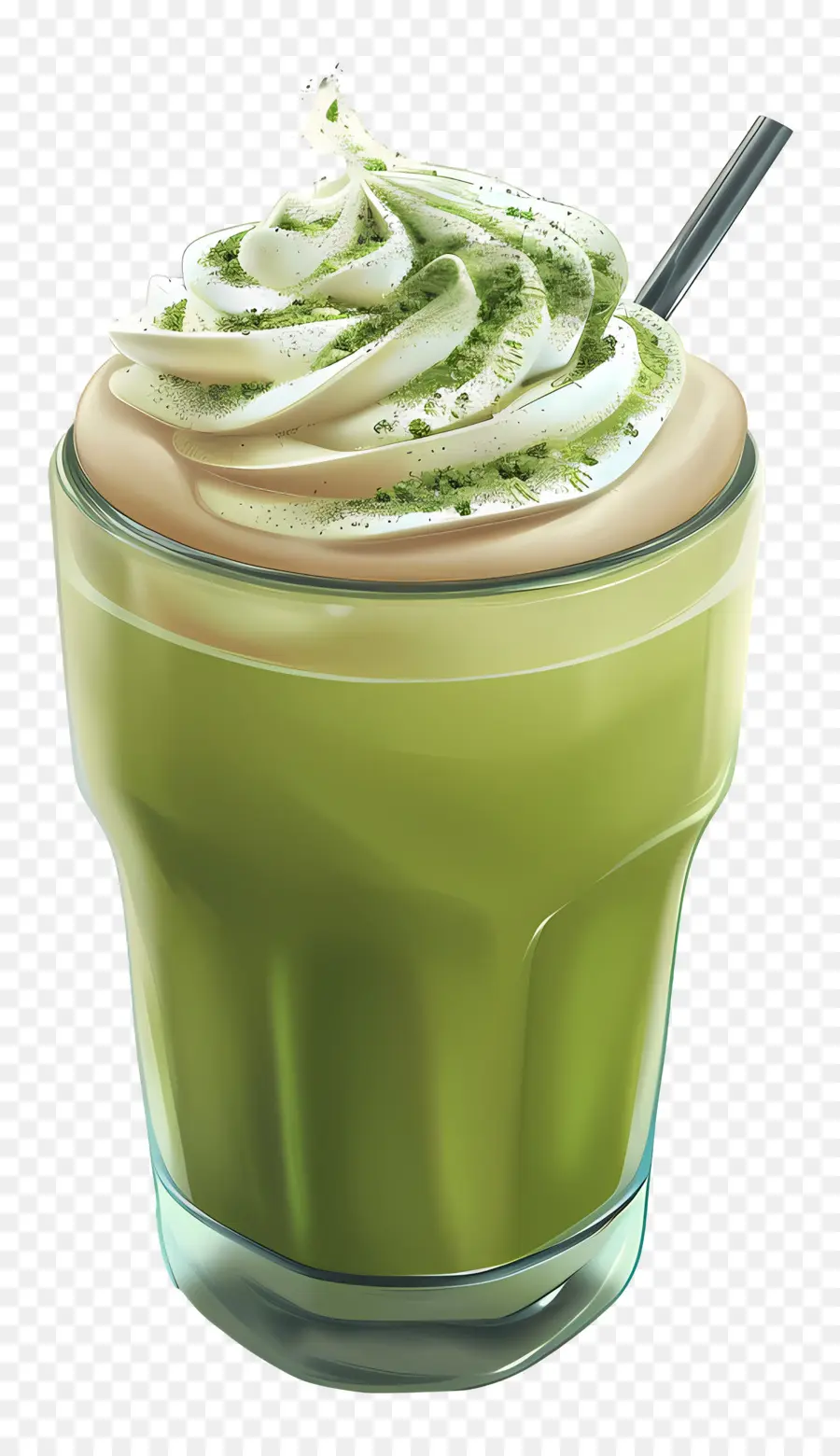 Matcha Latté，Matcha Latté Glacé PNG