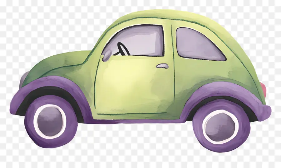 Voiture De Dessin Animé，Voiture Colorée PNG