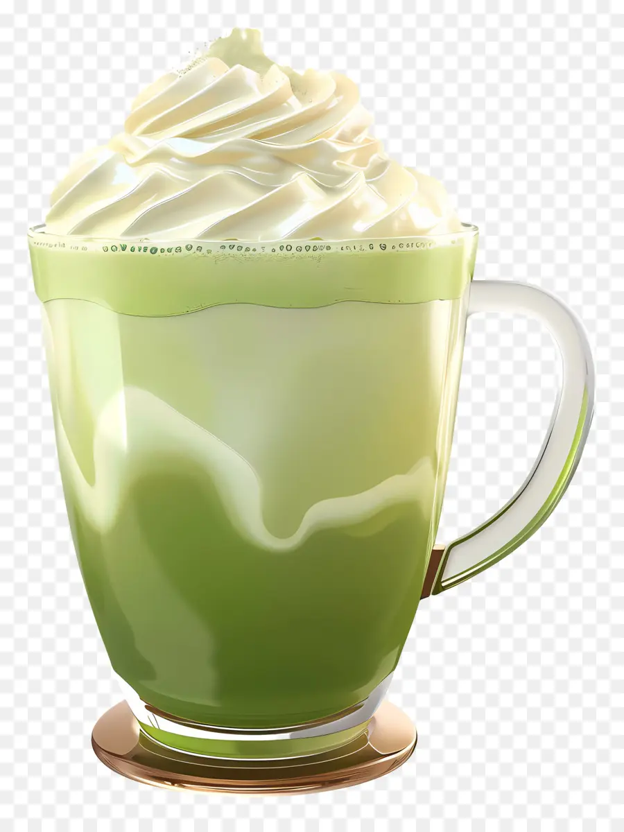 Matcha Latté，Tasse à Matcha Crémeuse PNG