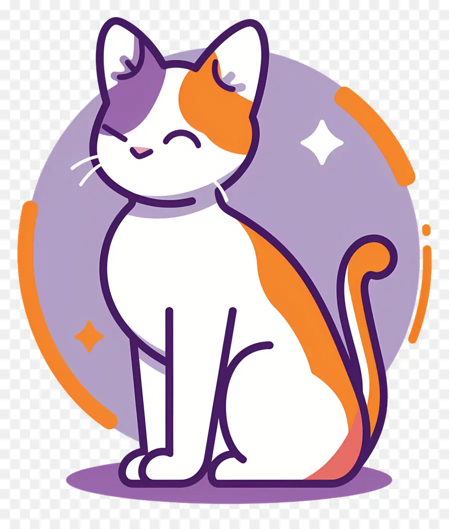 Dessin Animé De Chat，Chat Blanc Et Orange PNG