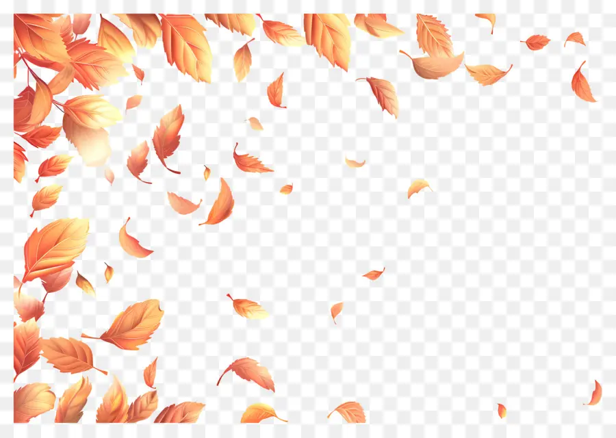 Feuilles Flottantes，Feuilles D'automne PNG