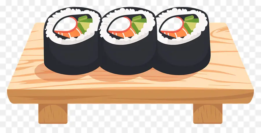 Rouleau De Sushi，Rouleaux De Sushi à Bord PNG