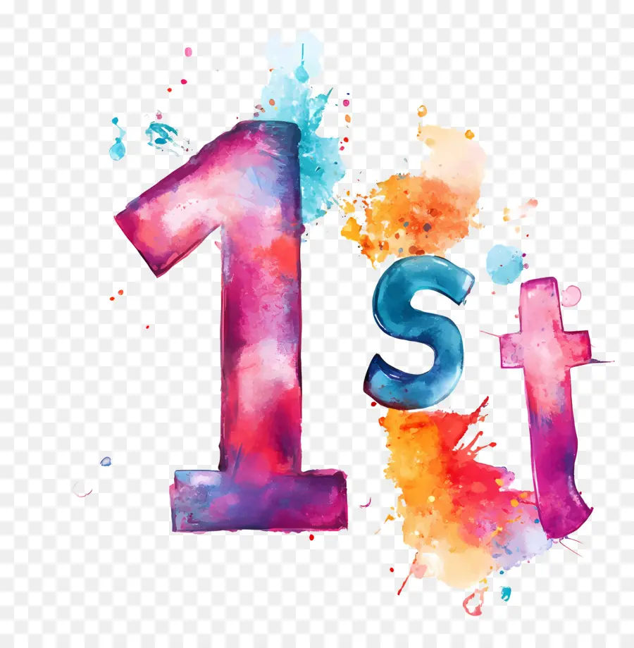 1er Anniversaire，1er Coloré PNG