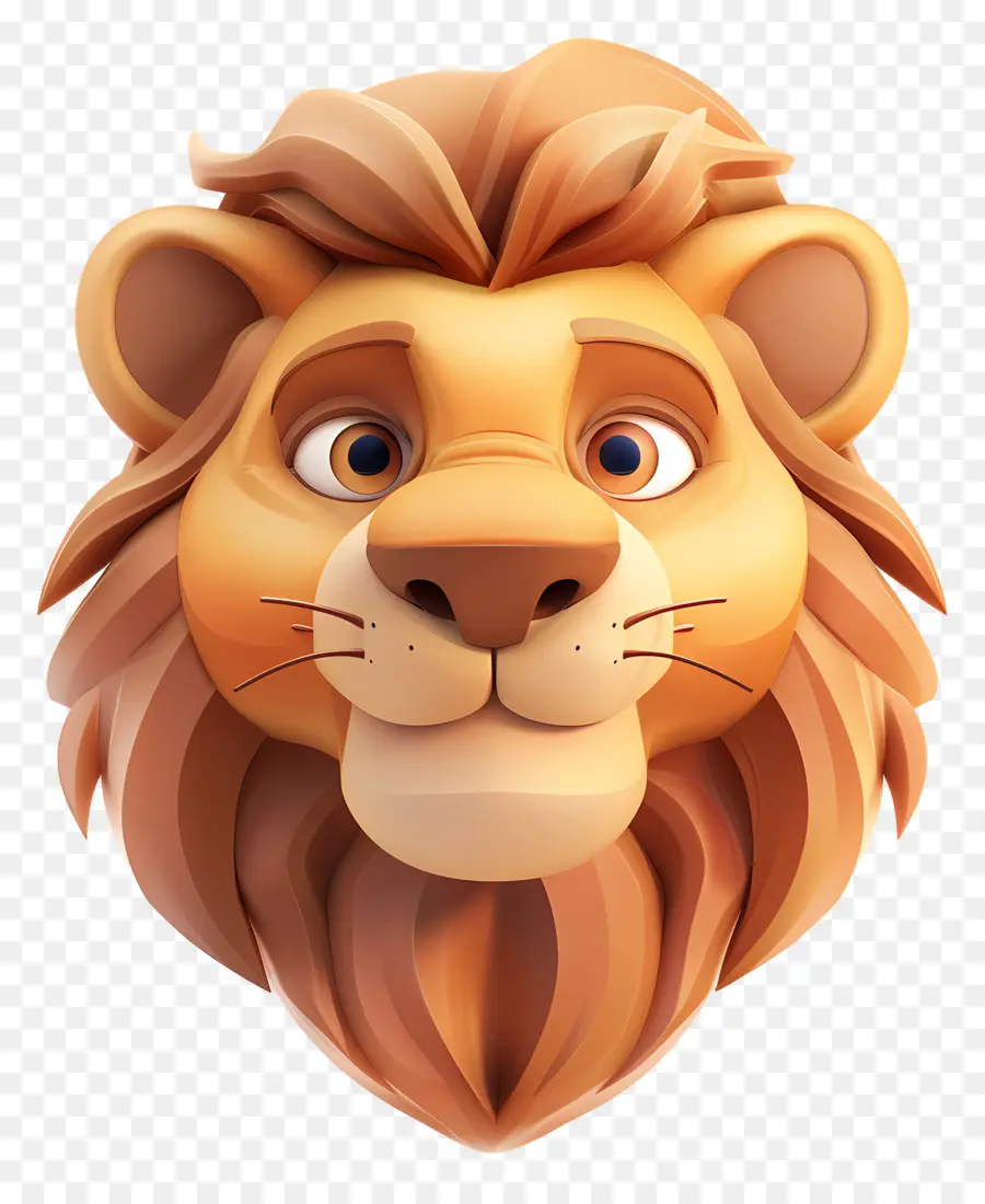 Visage De Lion De Dessin Animé，Lion PNG