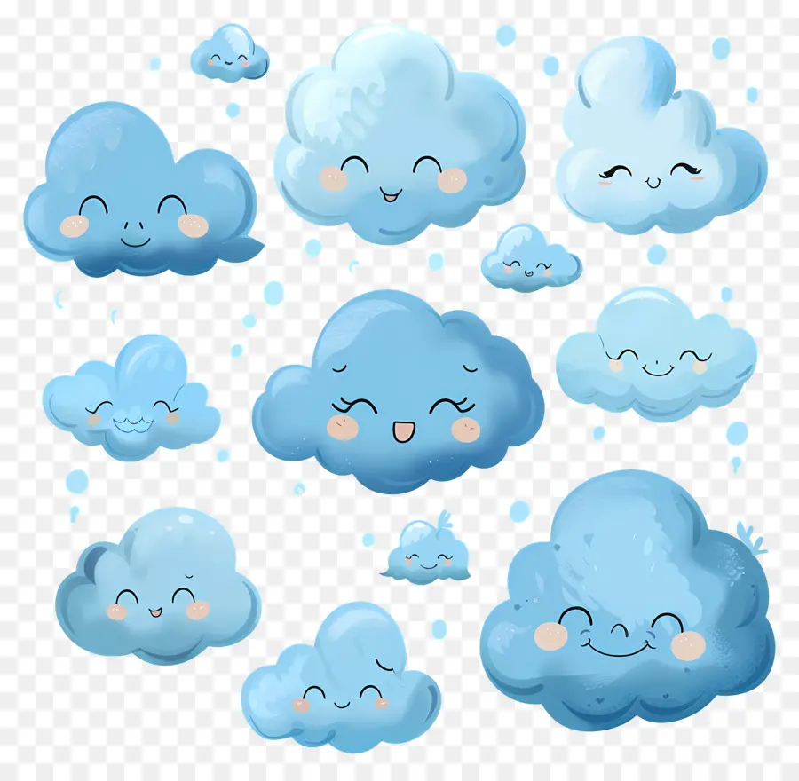 Nuages，Joyeux Nuages ​​bleus PNG