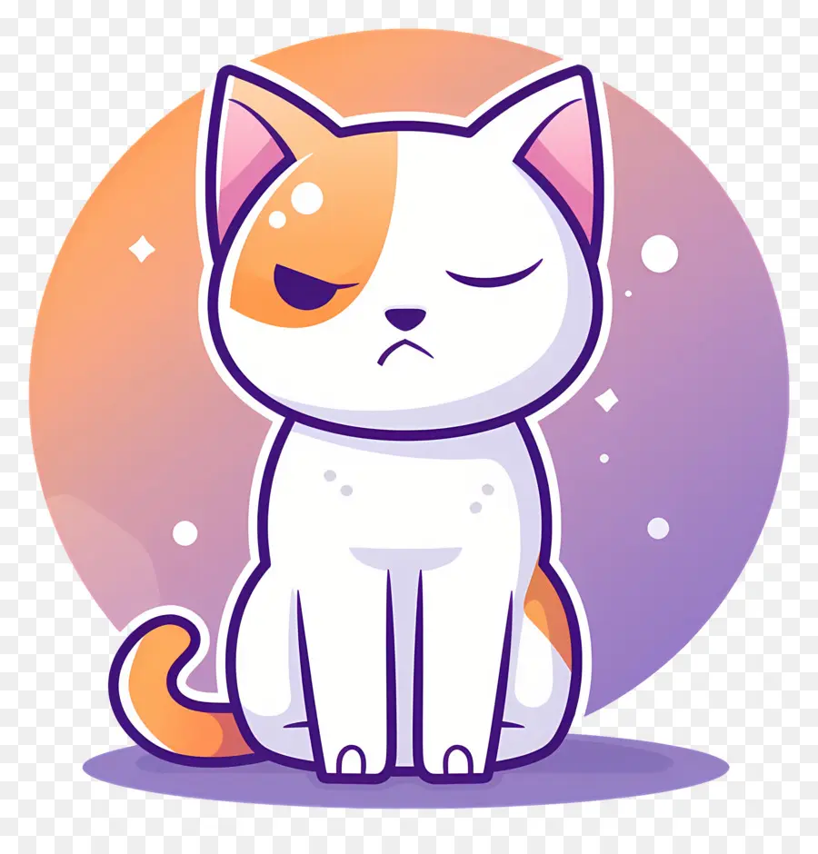 Dessin Animé De Chat，Chat Blanc Et Orange PNG