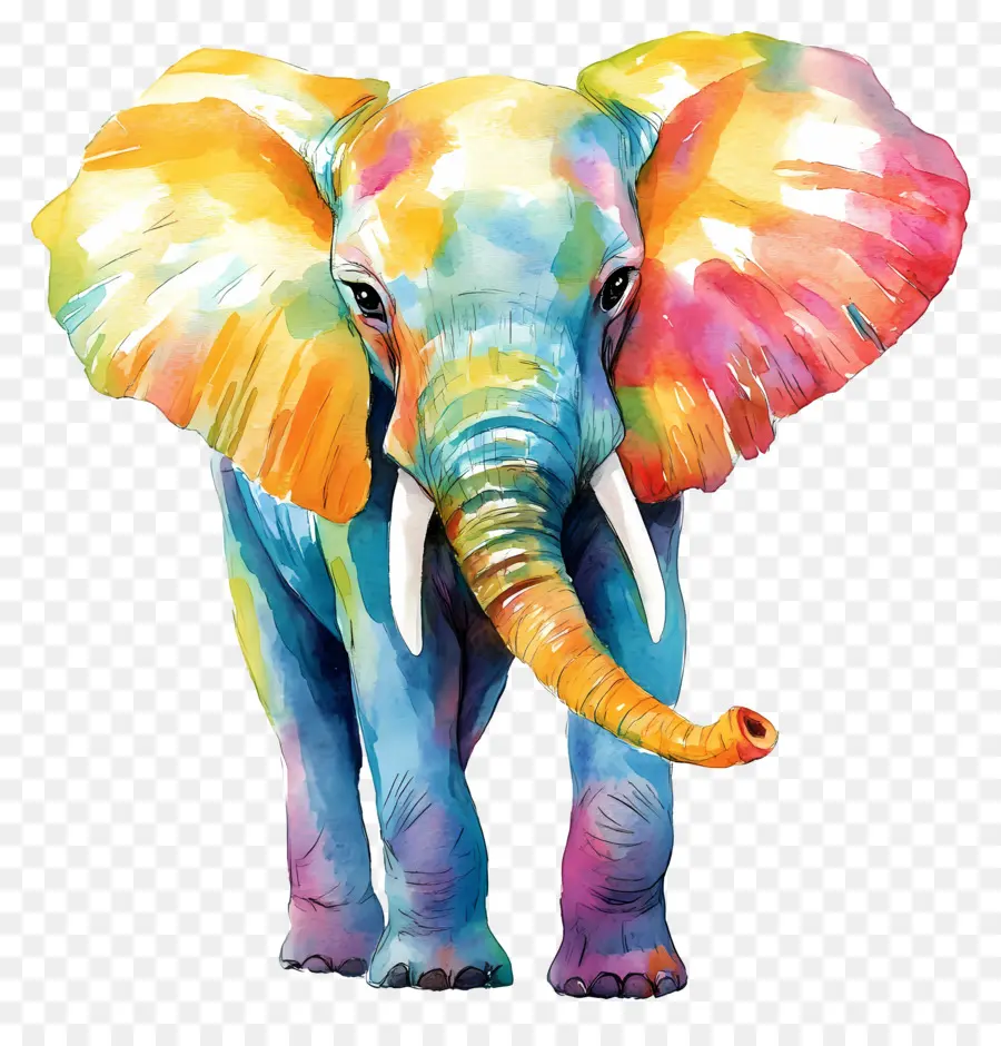 Éléphant Aquarelle，Éléphant PNG