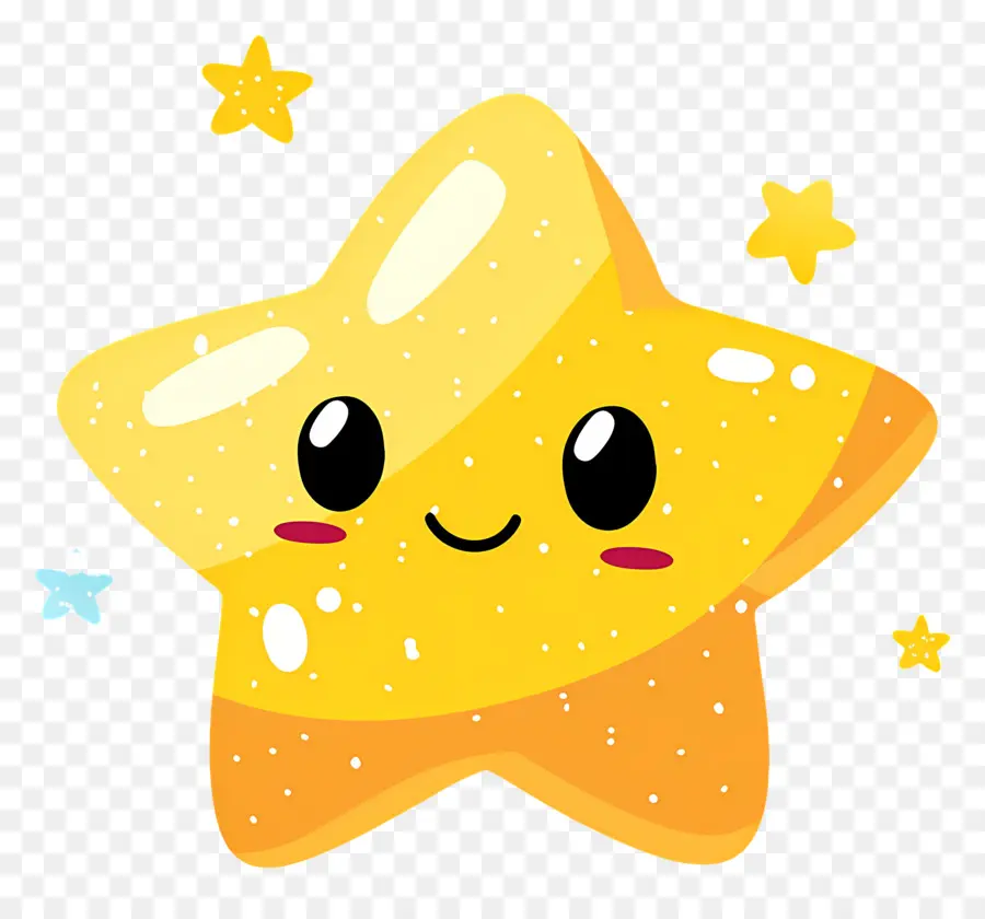 Étoile Kawaii，Étoile Jaune PNG