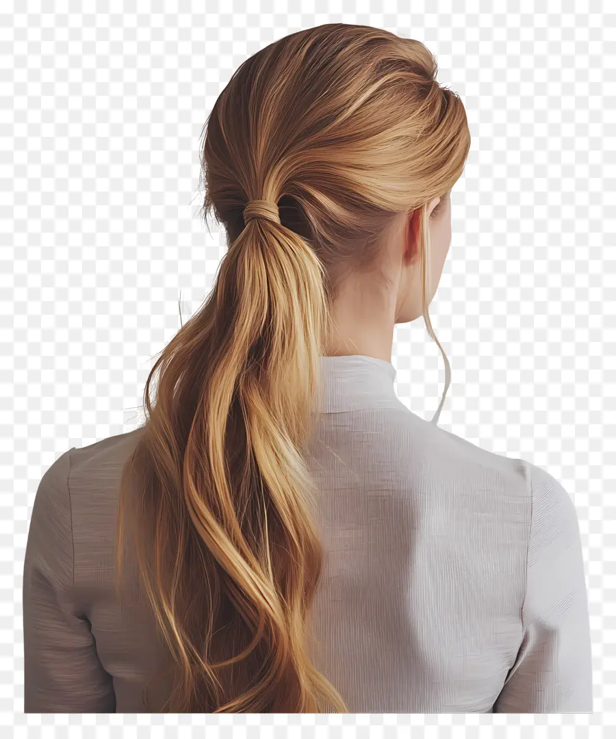 Fille Cheveux，Queue De Cheval Blonde PNG