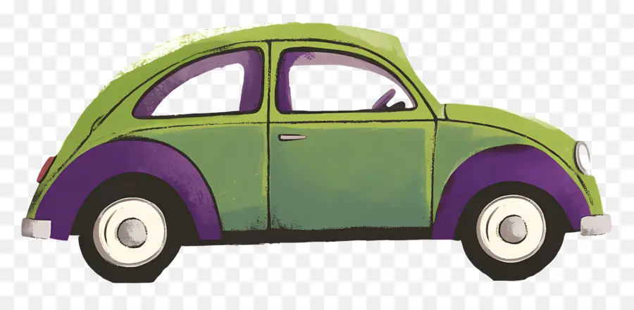 Voiture De Dessin Animé，Voiture Verte PNG