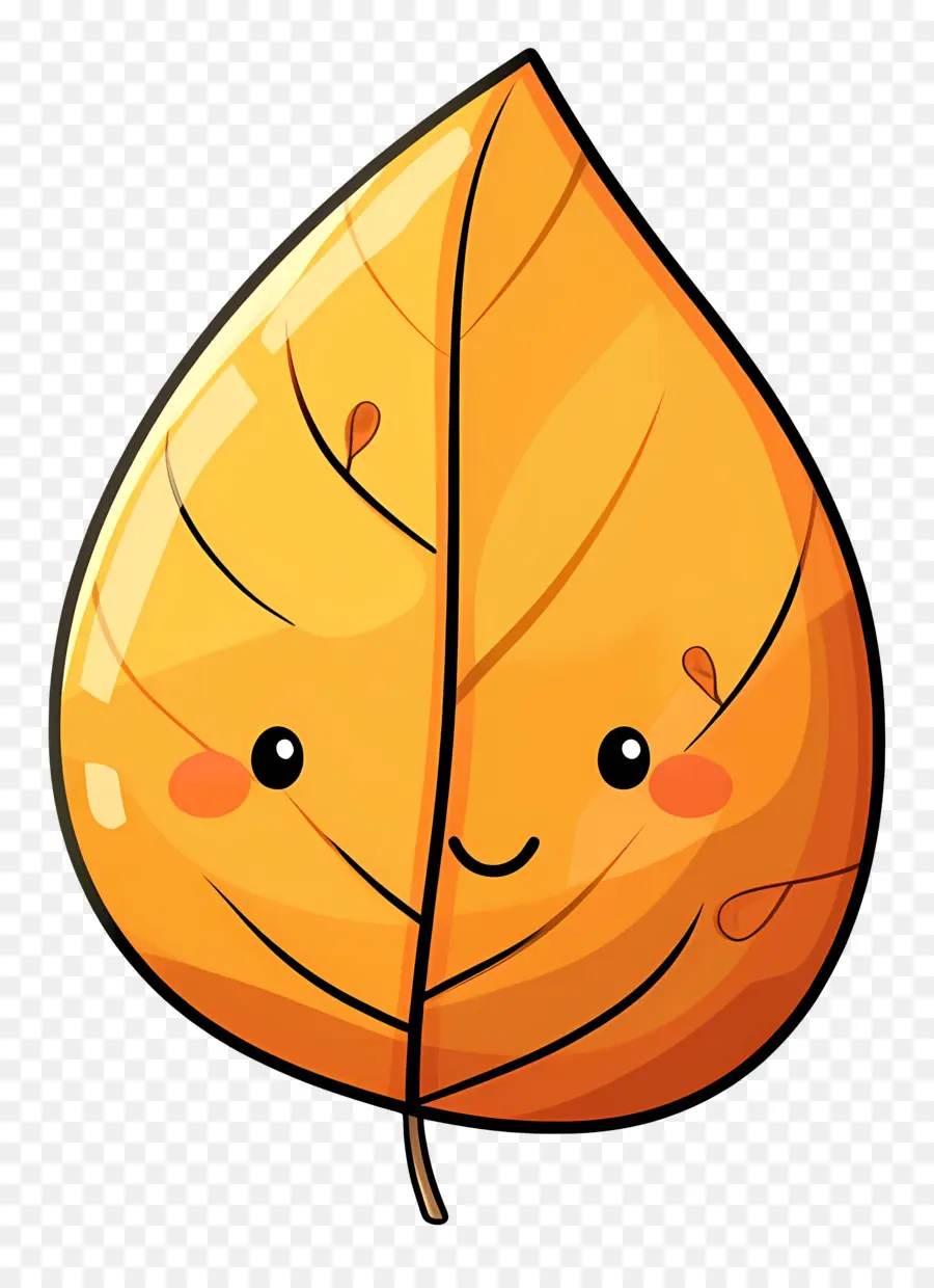 Feuille D'automne Mignonne，Feuille Souriante PNG