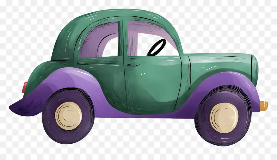 Voiture De Dessin Animé，Voiture Jouet Colorée PNG